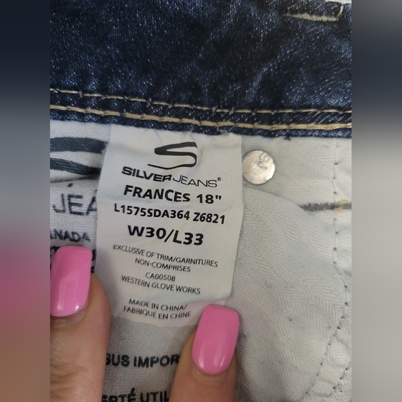 Silver jeans women's size 30W/33L Frances 18" bootcut - Picture 5 of 10